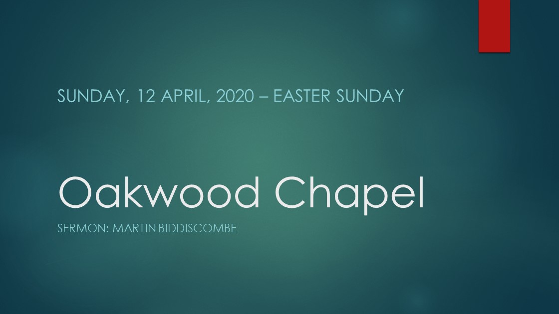 Easter Sunday livestream, 12 April 2020