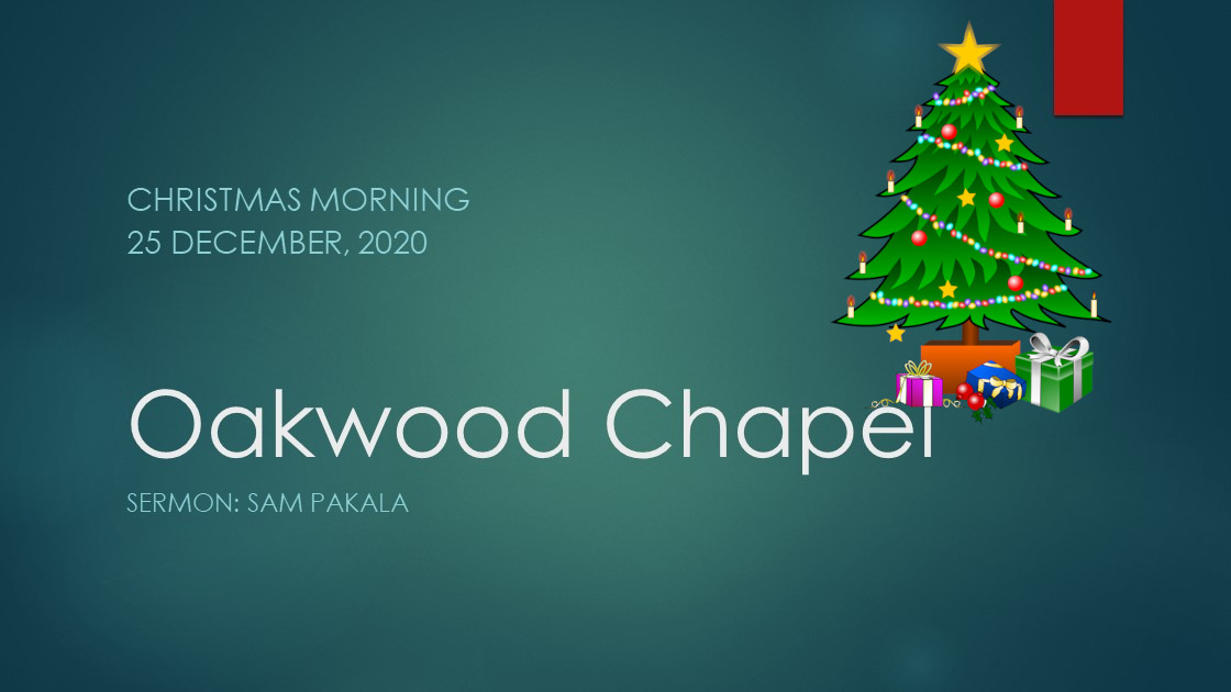 Christmas morning service livestream, 25 December 2020