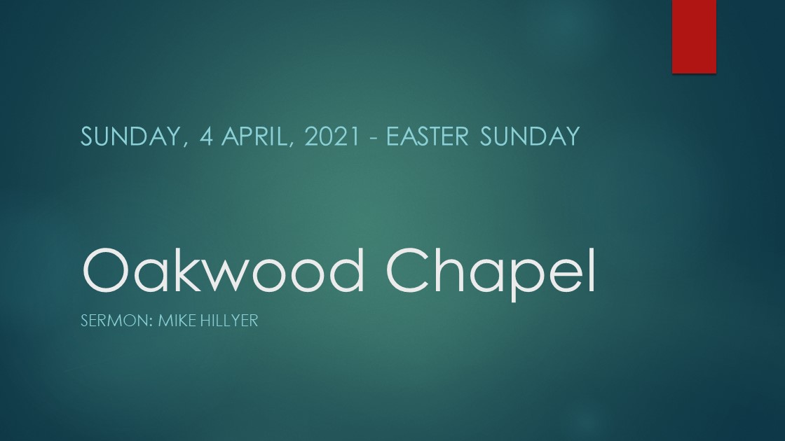Easter Sunday livestream, 4 April 2021