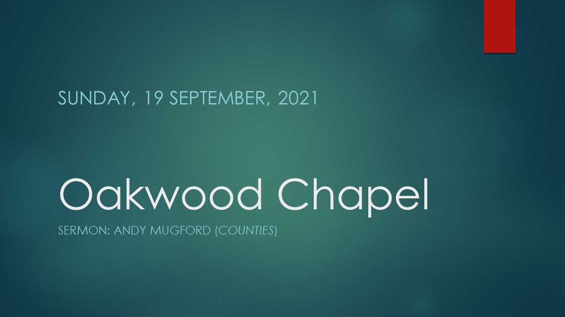 Baptismal service livestream, 19 September 2021