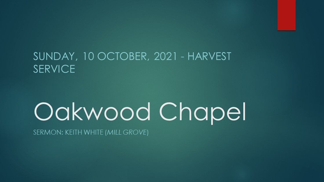 Harvest service livestream, 10 October 2021
