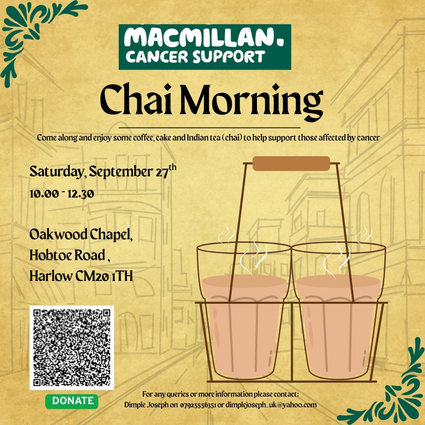 Macmillan Cancer Support: Chai Morning